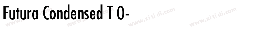 Futura Condensed T O字体转换